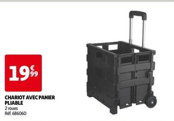 Chariot Avec Panier Pliable