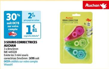 Auchan - 3 Souris Correctrices