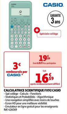 calculatrice scientifique fx92