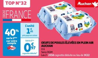 Auchan - Oeufs De Poules Élevées En Plein Air