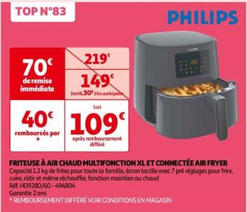 Friteuse À Air Chaud Multifonction Xl Et Connectée Air Fryer