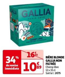 Bière Blonde Non Filtrée