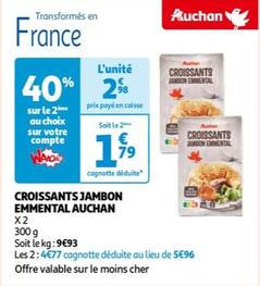 Auchan - Croissants Jambon Emmental