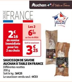 Auchan À Table En France - Saucisson De Savoie