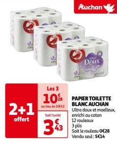 Auchan - Papier Toilette Blanc