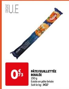 pâte feuillettée roulée