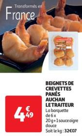 Auchan - le traiteur beignets de crevettes panés