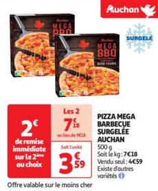 Auchan - pizza mega barbecue surgelée