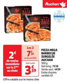 auchan - pizza mega barbecue surgelée