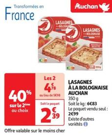 Auchan - lasagnes à la bolognaise