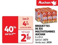 auchan - BRIQUETTES DE JUS MULTIVITAMINES