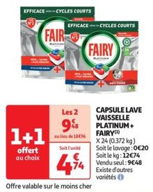 fairy - CAPSULE LAVE VAISSELLE PLATINUM +