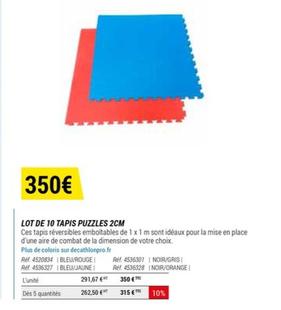 Decathlon Pro - Lot De 10 Tapis Puzzles