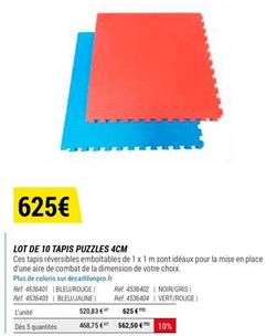 Decathlon Pro - Lot De 10 Tapis Puzzles