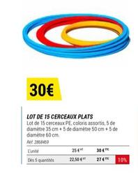 Decathlon Pro - Lot De 15 Cerceaux Plats