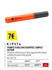 kipsta - pompe a ballon essentiel simple action