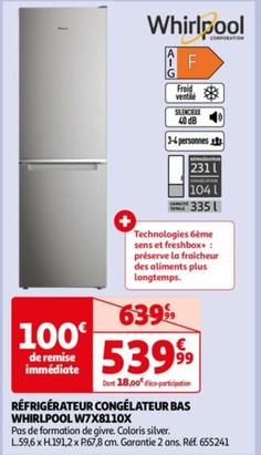 refrigerateur congelateur bas w7x8110x