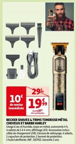 harley - becker shaves&trims tondeuse metal chevuex et barbe
