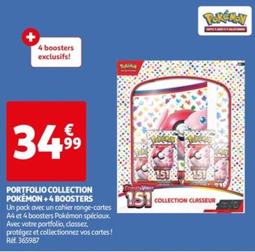 Portfolio Collection Pokemon + 4 Boosters