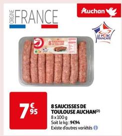 Auchan - 8 Saucisses De Toulous