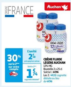 Auchan - Creme Fluide Legere