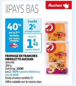 Auchan - Fromage En Tranches Mimolette