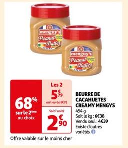 menguy's - beurre de cacahuetes creamy
