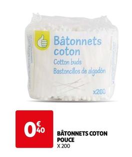 Pouce - Batonnets Coton