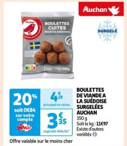 Auchan - Boulettes De Viande A La Suedoise Surgelees