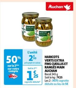 Auchan - Haricots Verts Extra Fins Cueillis Et Range Main