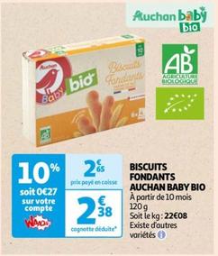 AUCHAN BABY BIO - BISCUITS FONDANTS