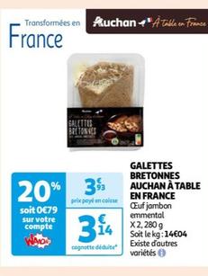 auchan - galettes bretonnes a tables en france