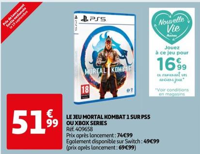 LE JEU MORTAL KOMBAT 1 SUR PS5 OU XBOX SERIES