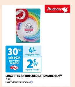 Auchan - LINGETTES ANTIDECOLORATION