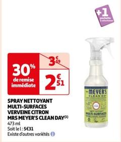 mrs. meyer's - spray nettoyant multi-surfaces verveine citron clean day