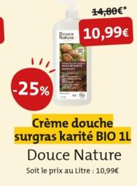 douce nature - Crème douche surgras karité BIO