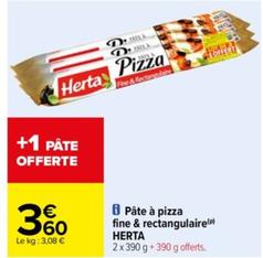 Pâte à pizza fine & rectangulaire