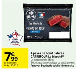 4 Pavés de Bœuf Natures Le Marché