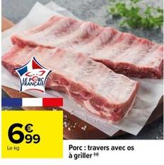 Porc: Travers Avec os à Griller