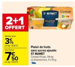 Plaisir de Fruits Sans Sucres Ajoutés