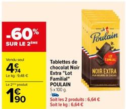 Tablettes de Chocolat Noir Extra "Lot Familial"