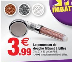 Le Pommeau De Douche Filtrant À Billes offre à 3,99€ sur Bazarland