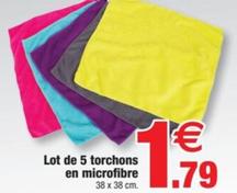 Lot De 5 Torchons En Microfibre offre à 1,79€ sur Bazarland