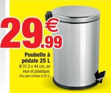 Poubelle Pédale 25 L offre à 29,99€ sur Bazarland