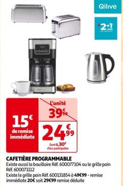 Qilive - CAFETIÈRE PROGRAMMABLE