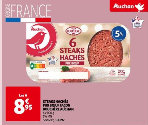 auchon - STEAKS HACHÉS PUR BŒUF facon bouchere