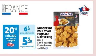 NUGGETS DE POULET AU FROMAGE