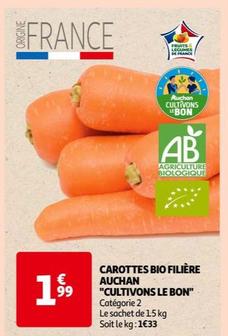 auchan - carottes bio filière cultivons le bon