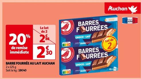 Auchan - Barre Fourrée Au Lait