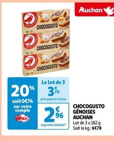 Auchan - Chocogusto Génoises